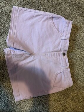 wonder nation Pastel Lavender High-Waist Cotton Shorts